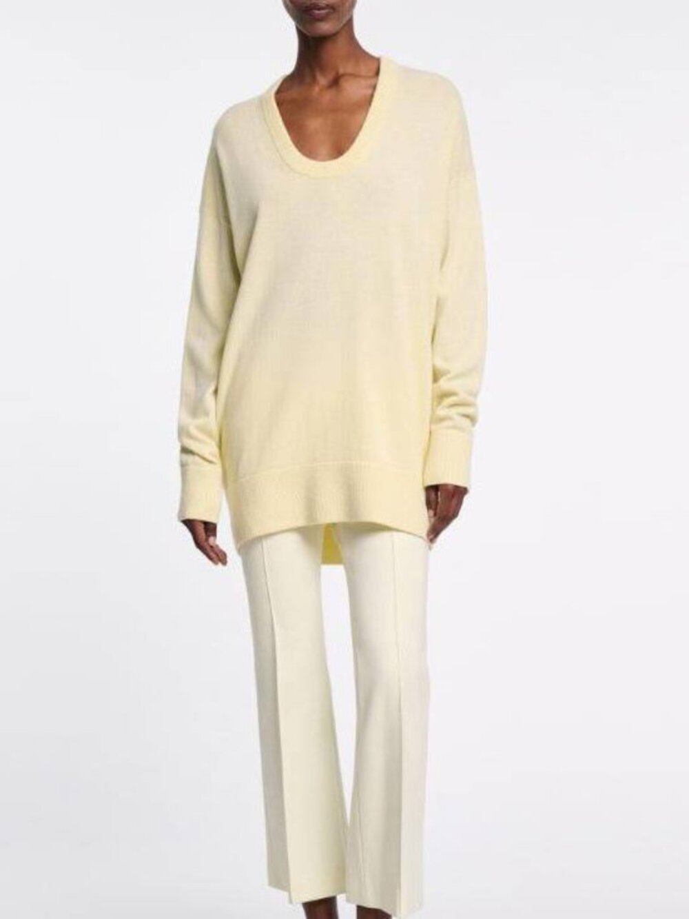 Dorothee Schumacher Yellow Wool & Cashmere Knit Sweater